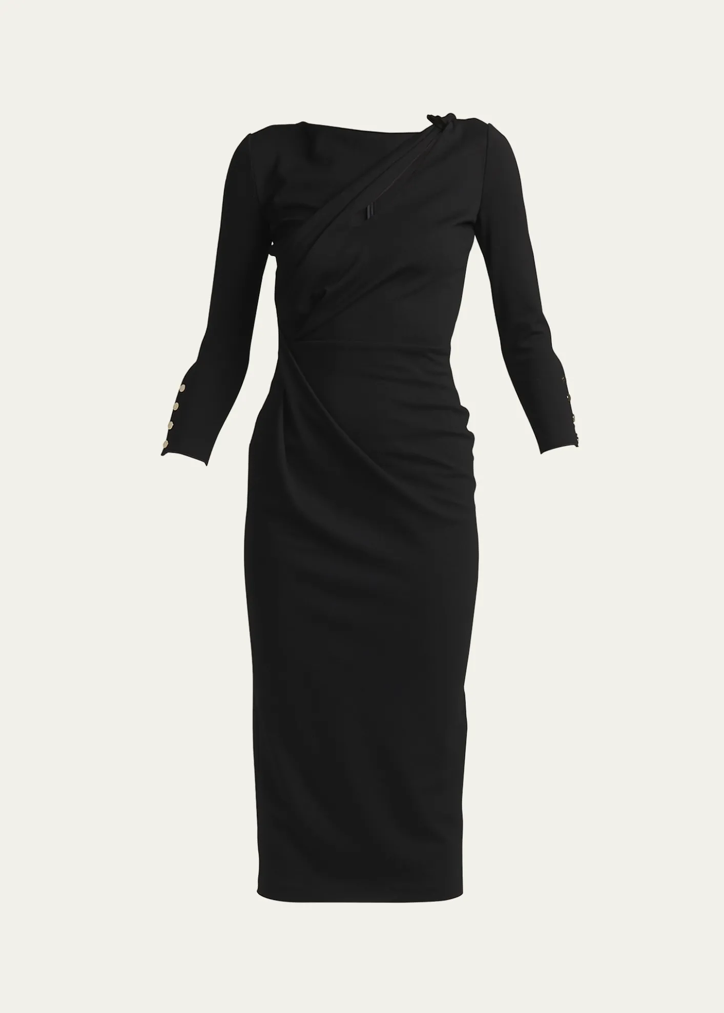 Giorgio ArmaniAsymmetric Keyhole Midi Dress