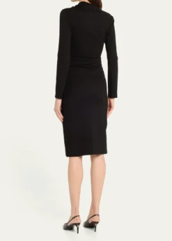 Giorgio ArmaniAsymmetric Long-Sleeve Jersey Dress
