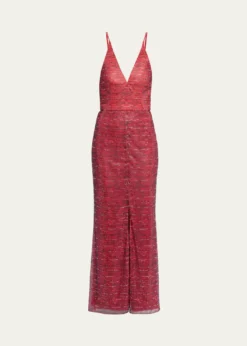 Giorgio ArmaniBackless Rhinestone Maxi Dress