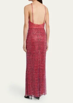 Giorgio ArmaniBackless Rhinestone Maxi Dress