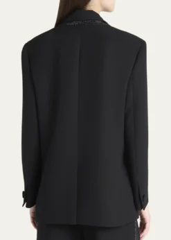 Giorgio ArmaniBeaded Silk Tuxedo Jacket