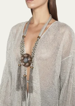 Giorgio ArmaniBeaded Tassel Statement Necklace