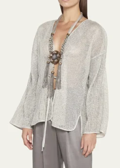 Giorgio ArmaniBeaded Tassel Statement Necklace