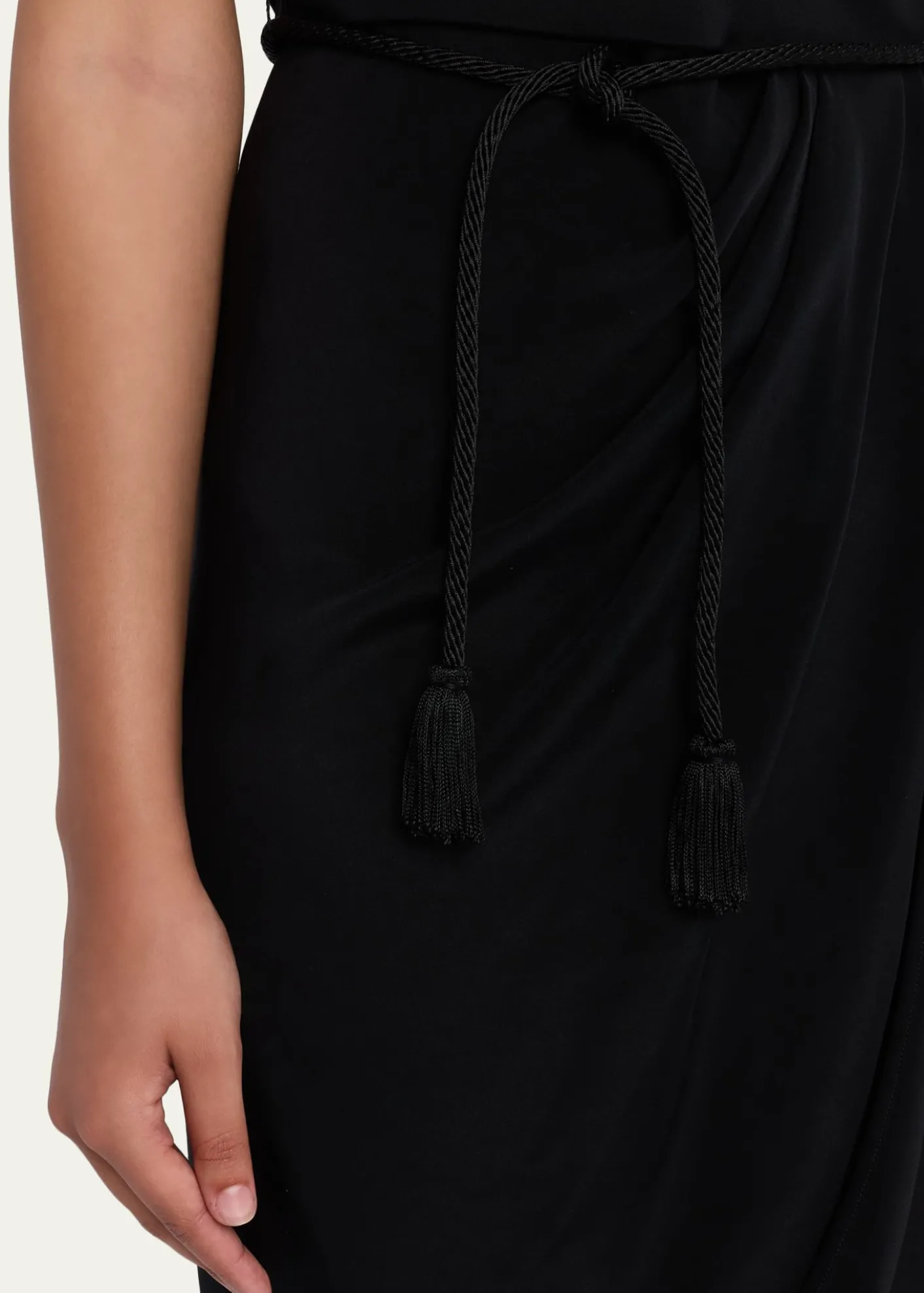 Giorgio ArmaniBelted Cap-Sleeve Jersey Wrap Dress