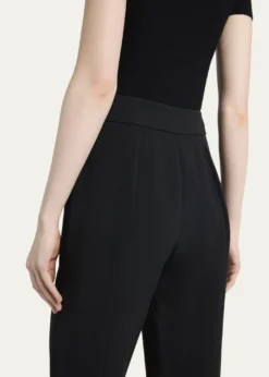Giorgio ArmaniBlack Cady Straight-Leg Pants