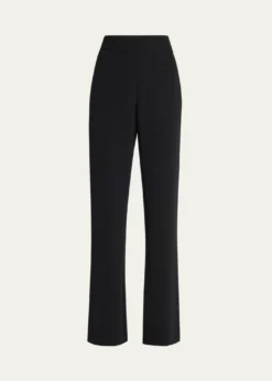 Giorgio ArmaniBlack Cady Straight-Leg Pants