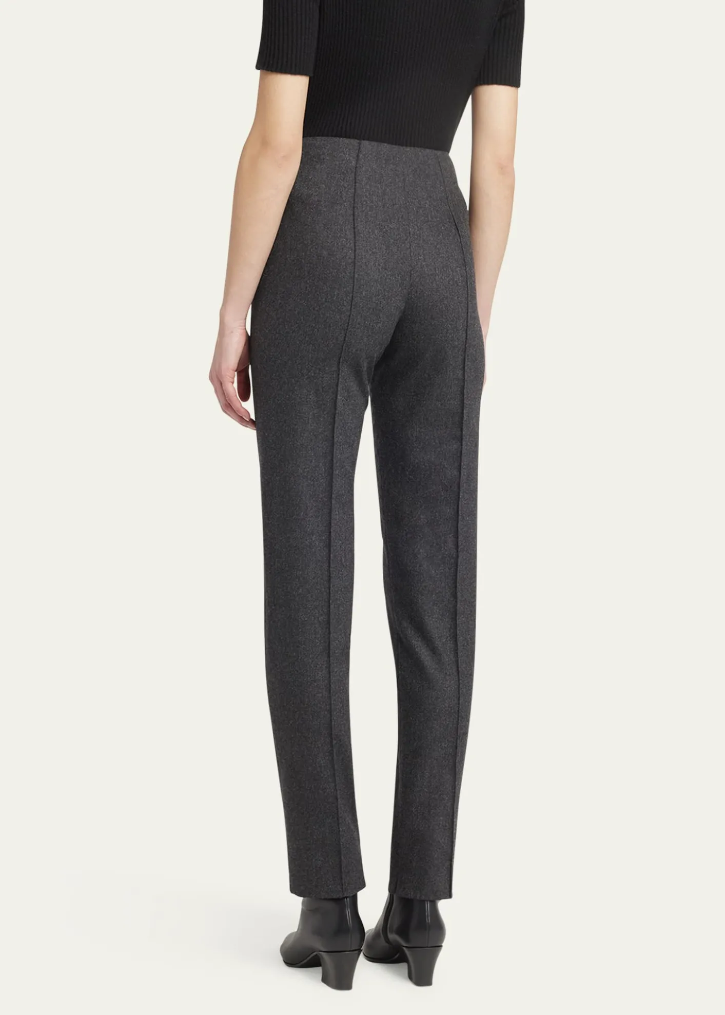 Giorgio ArmaniCashmere Flannel Slim-Leg Ankle Trousers