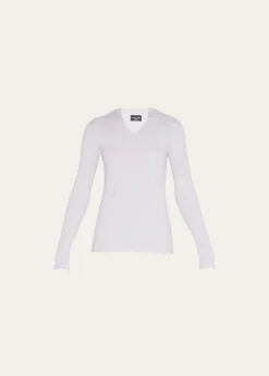 Giorgio ArmaniCashmere Ribbed Knit Sweater