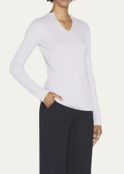 Giorgio ArmaniCashmere Ribbed Knit Sweater