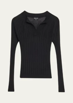 Giorgio ArmaniCashmere-Silk Rib Knit Sweater