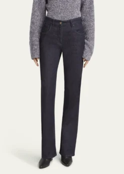 Giorgio ArmaniCotton-Cashmere Denim Straight-Leg Trousers