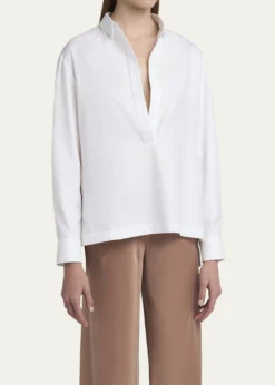 Giorgio ArmaniCotton Twill Tunic Blouse