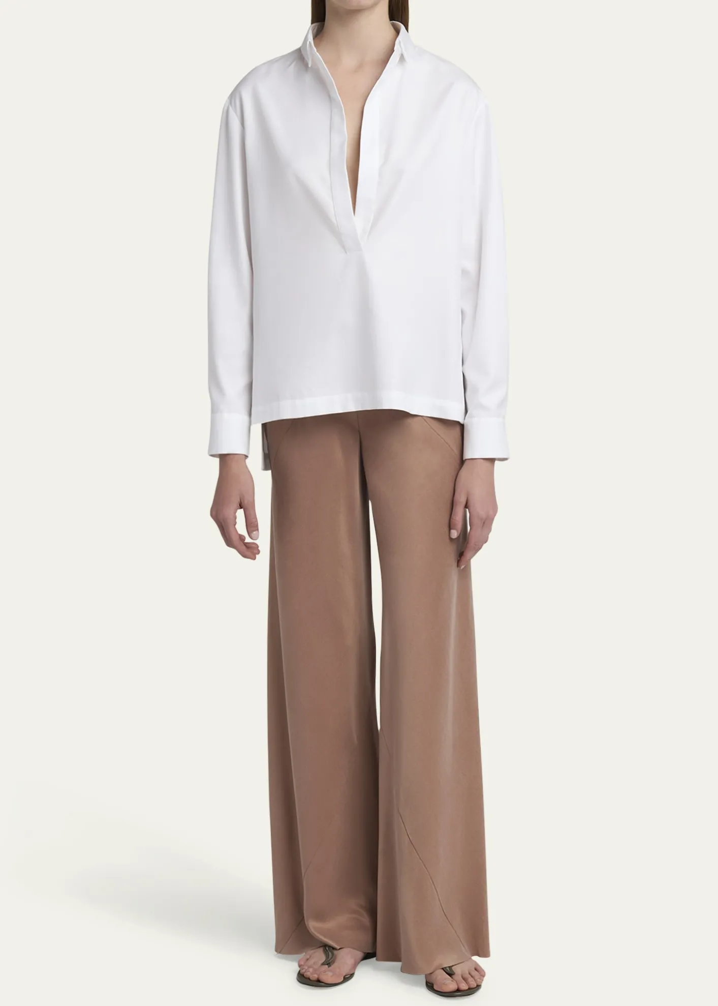 Giorgio ArmaniCotton Twill Tunic Blouse