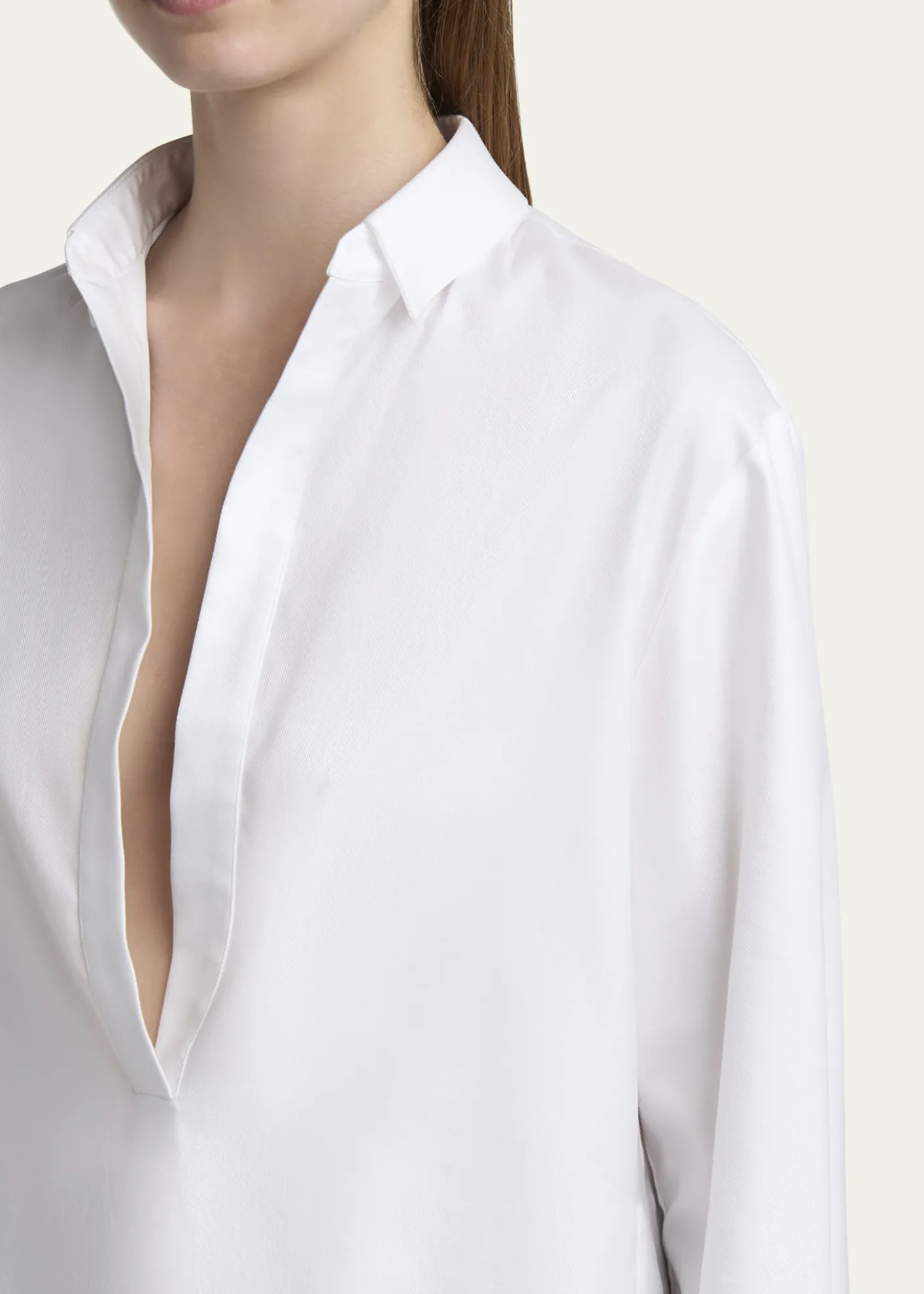 Giorgio ArmaniCotton Twill Tunic Blouse