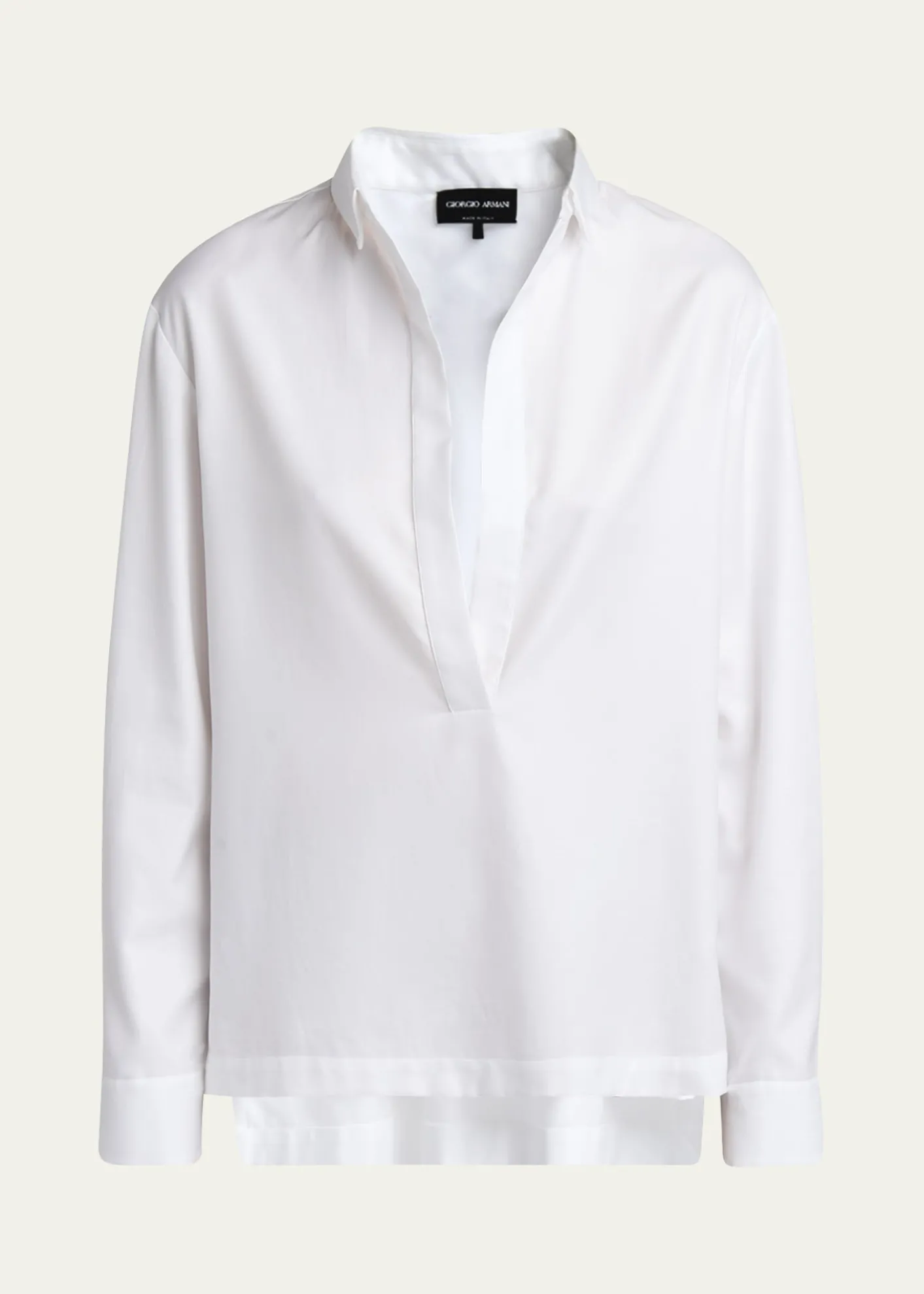 Giorgio ArmaniCotton Twill Tunic Blouse