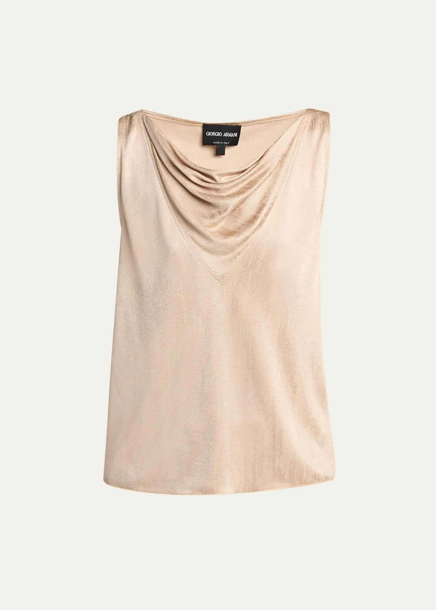 Giorgio ArmaniCowl-Neck Metallic Jersey Top