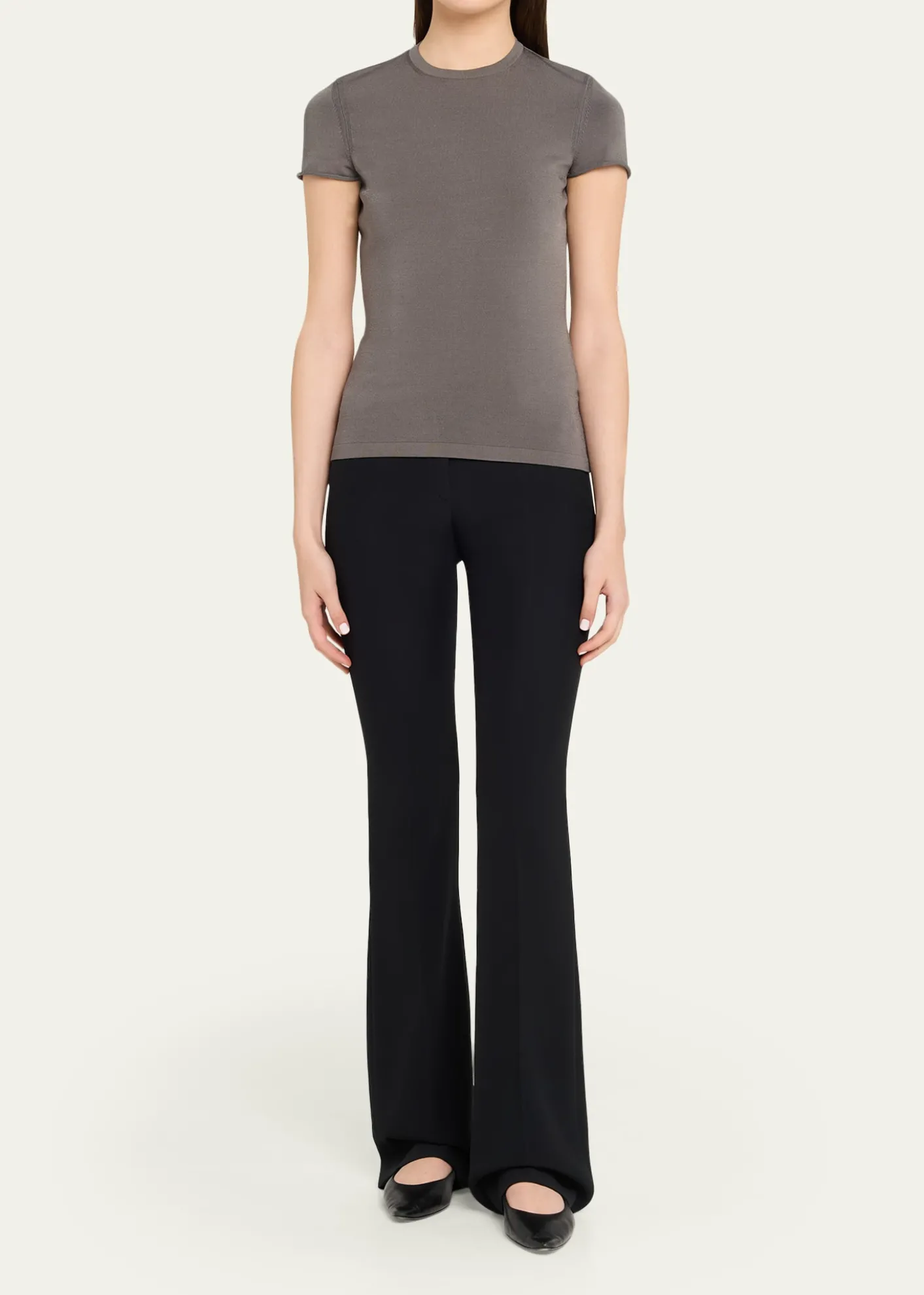 Giorgio ArmaniCrewneck Ribbed Jersey Tee