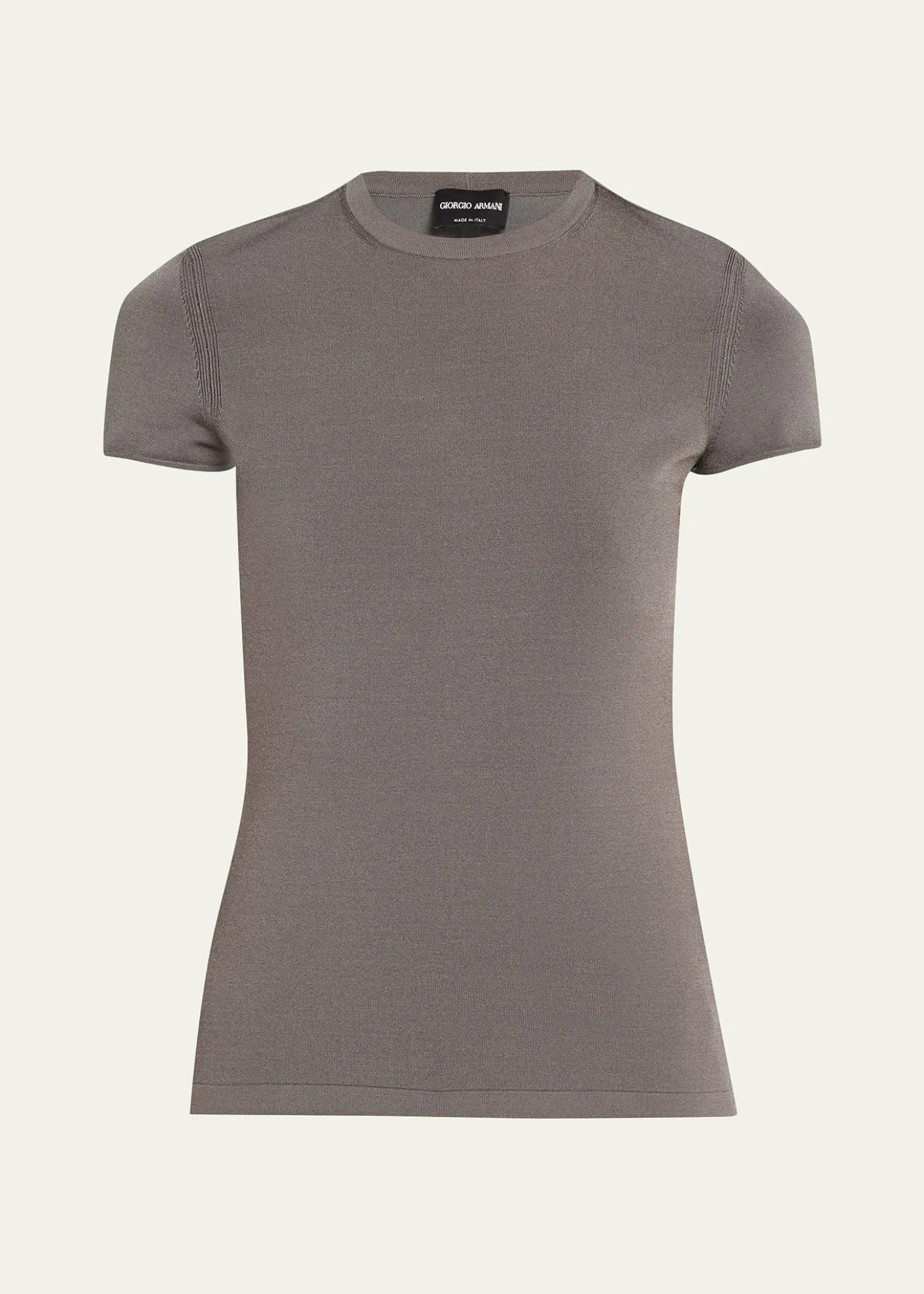 Giorgio ArmaniCrewneck Ribbed Jersey Tee