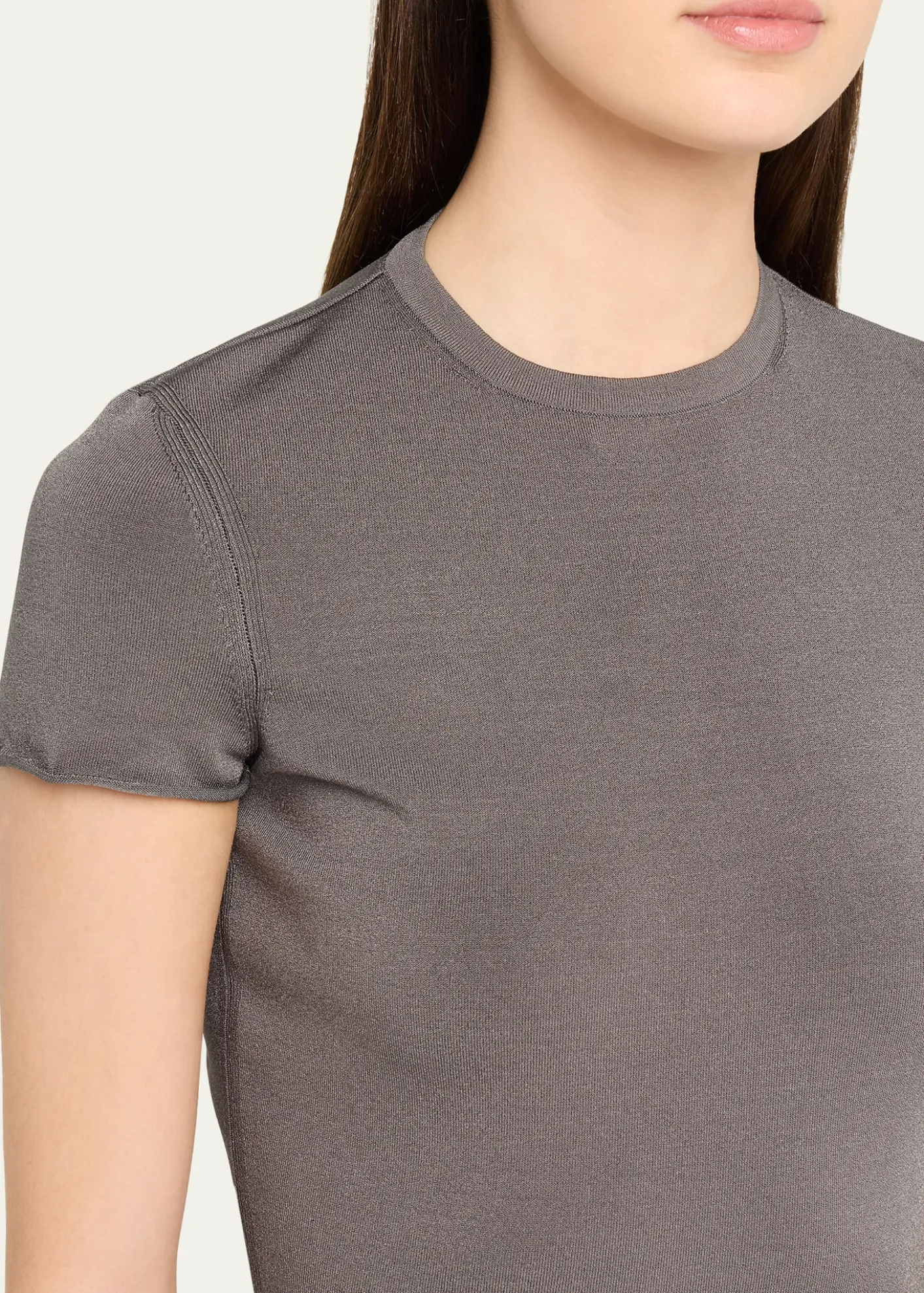 Giorgio ArmaniCrewneck Ribbed Jersey Tee