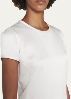 Giorgio ArmaniCrewneck Short-Sleeve Silk T-Shirt
