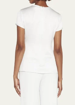 Giorgio ArmaniCrewneck Short-Sleeve Silk T-Shirt