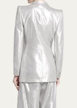 Giorgio ArmaniCrystal One-Button Silk Blazer