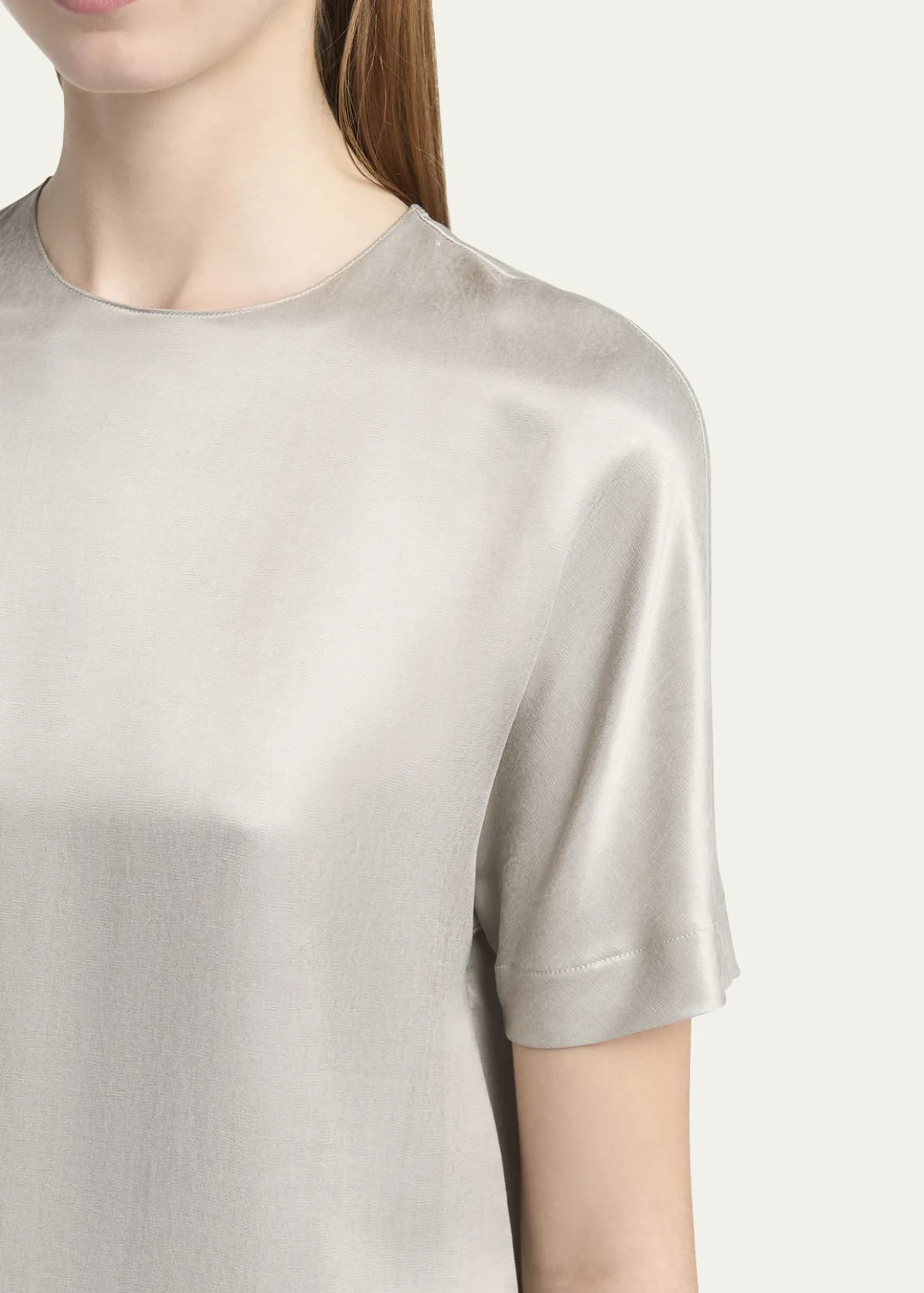 Giorgio ArmaniCupro Short-Sleeve Blouse