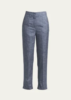 Giorgio ArmaniDenim-Effect Silk Pants