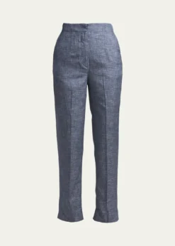 Giorgio ArmaniDenim-Effect Silk Pants
