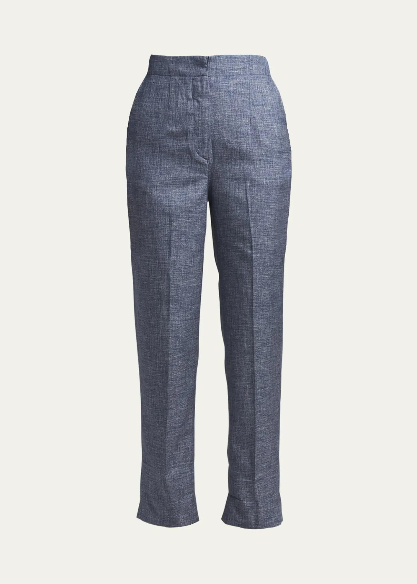 Giorgio ArmaniDenim-Effect Silk Pants