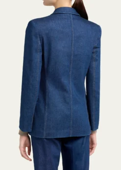 Giorgio ArmaniDenim Single-Breasted Blazer Jacket