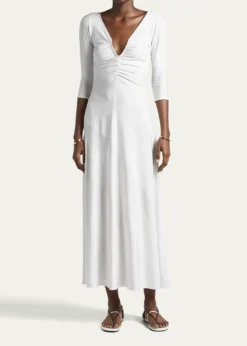 Giorgio ArmaniDiagonal Striped Jacquard Jersey Maxi Dress
