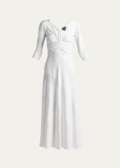 Giorgio ArmaniDiagonal Striped Jacquard Jersey Maxi Dress