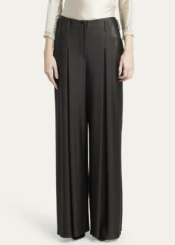 Giorgio ArmaniDouble Jersey Flowy Pleated Trousers