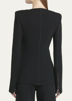 Giorgio ArmaniDouble-Jersey Virgin Wool Zip Jacket