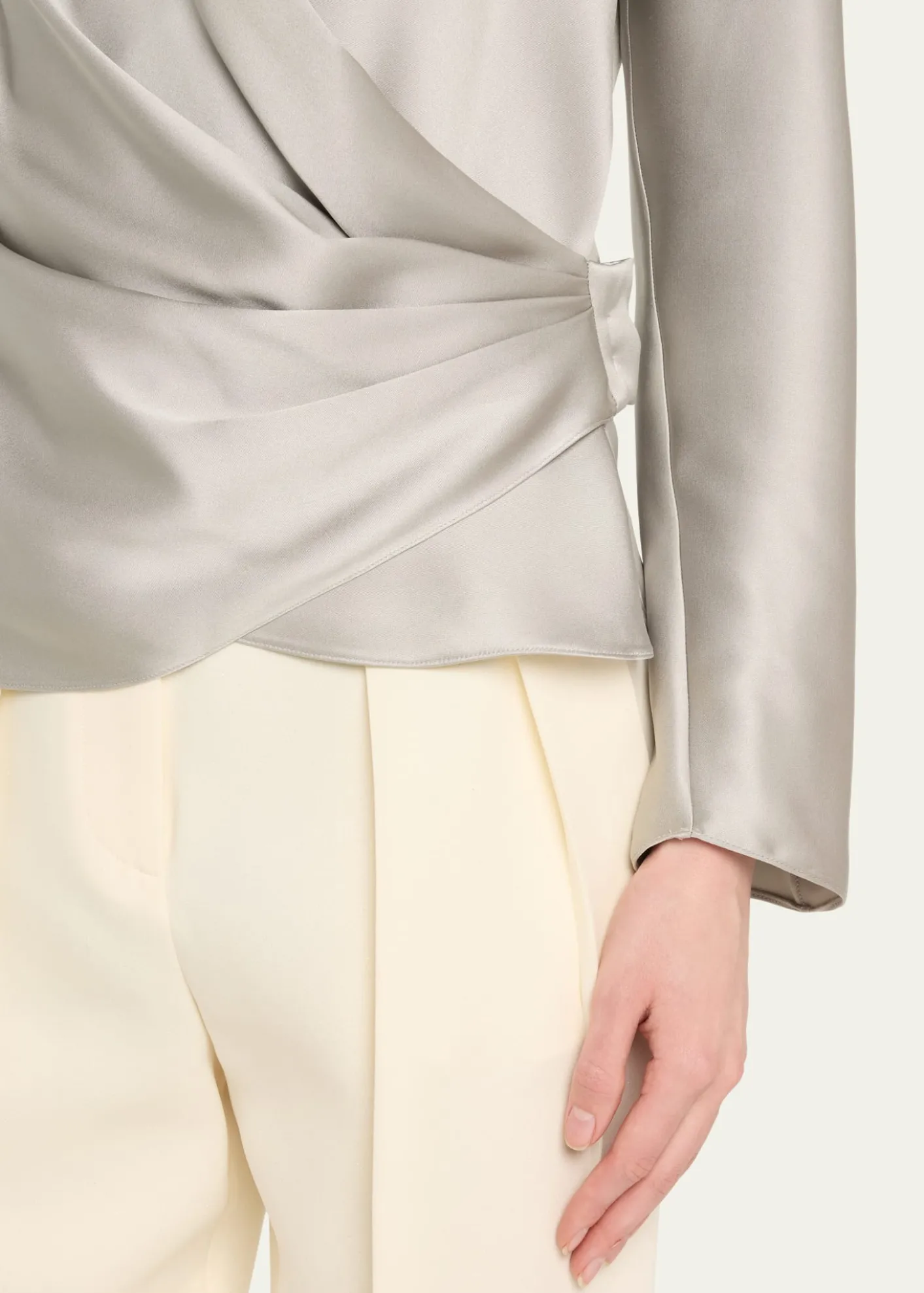 Giorgio ArmaniDraped Double Silk Wrap Shirt