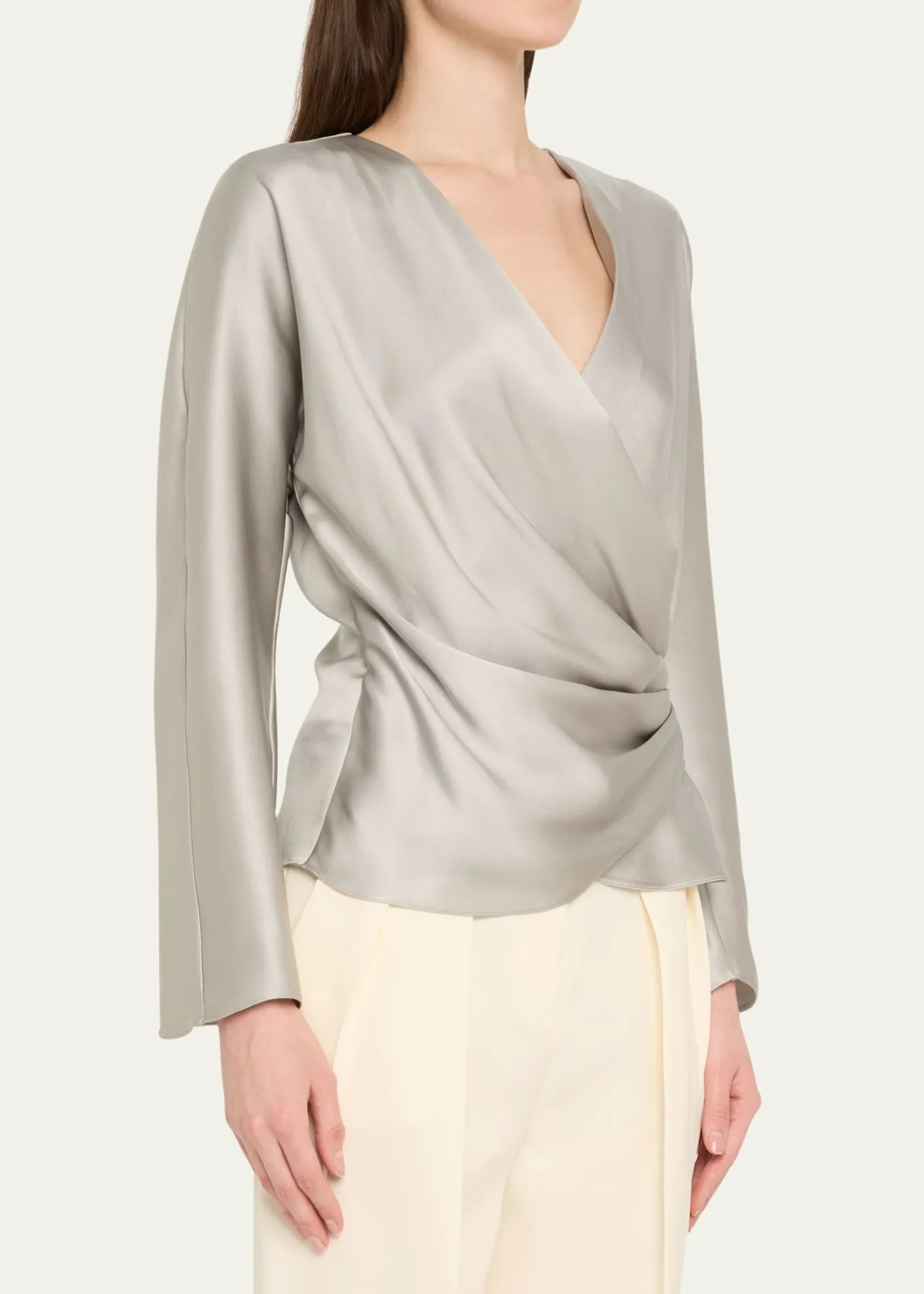 Giorgio ArmaniDraped Double Silk Wrap Shirt