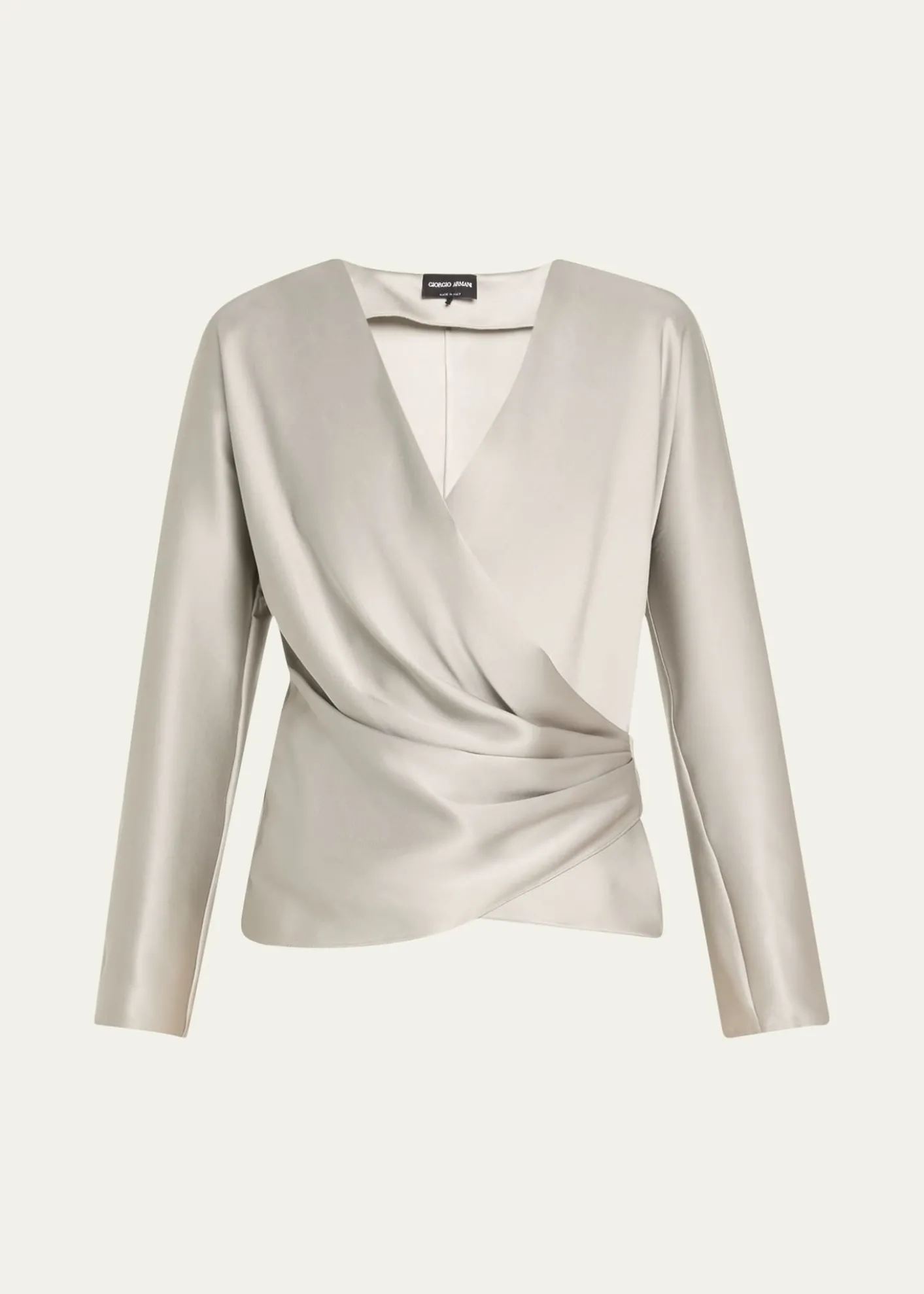 Giorgio ArmaniDraped Double Silk Wrap Shirt