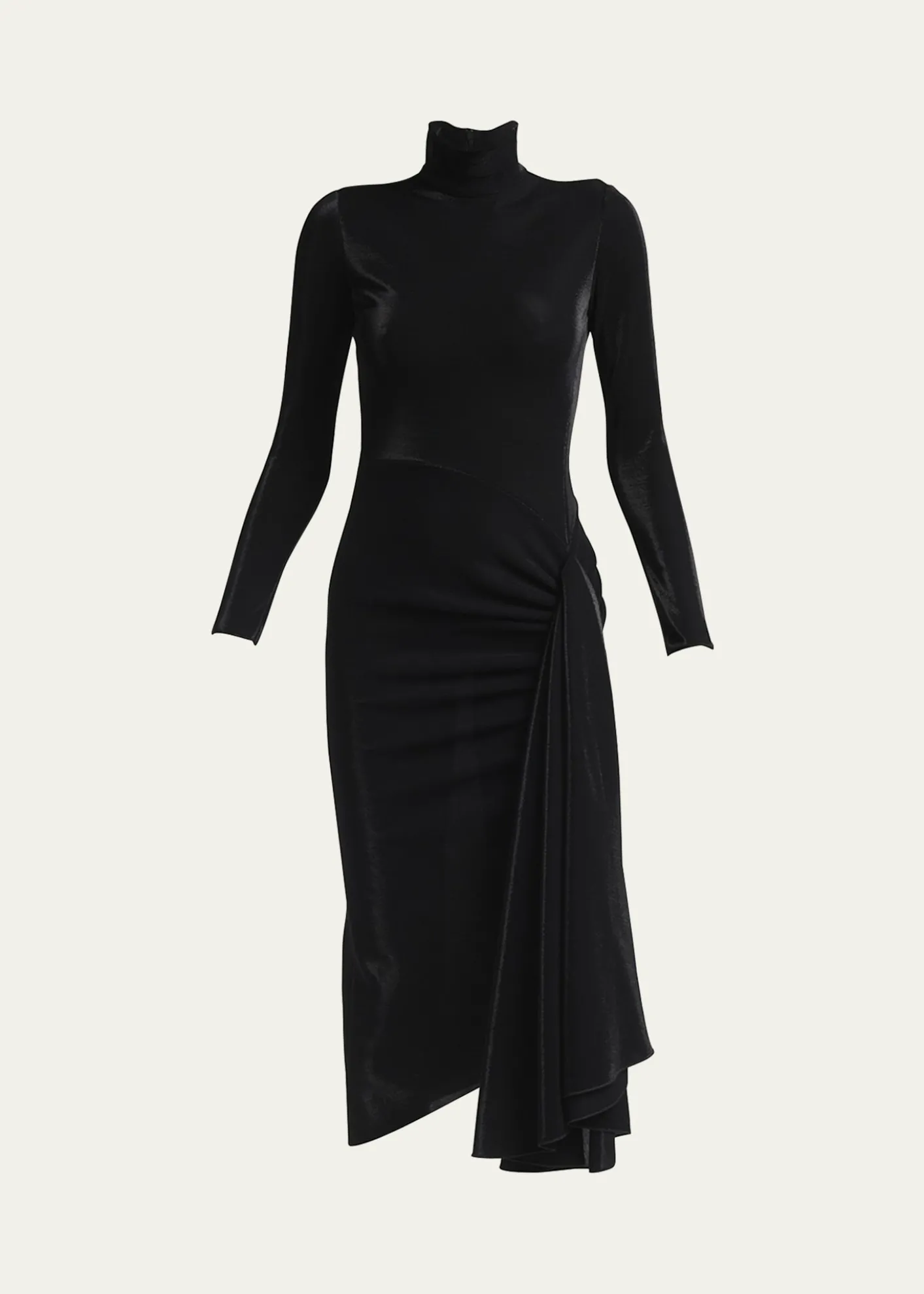 Giorgio ArmaniDraped Iridescent Jersey Midi Dress