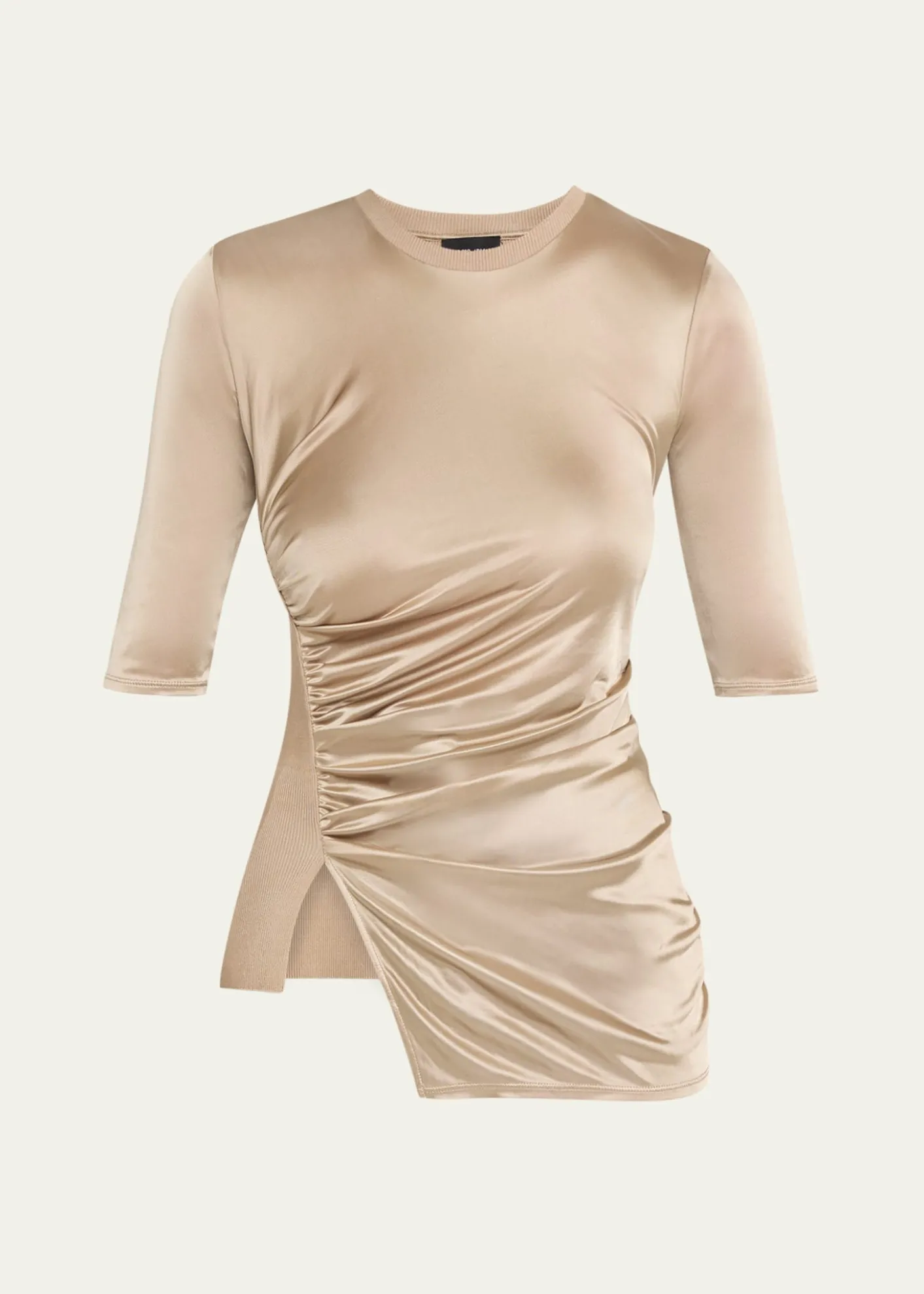 Giorgio ArmaniDraped Jersey Short-Sleeve Top