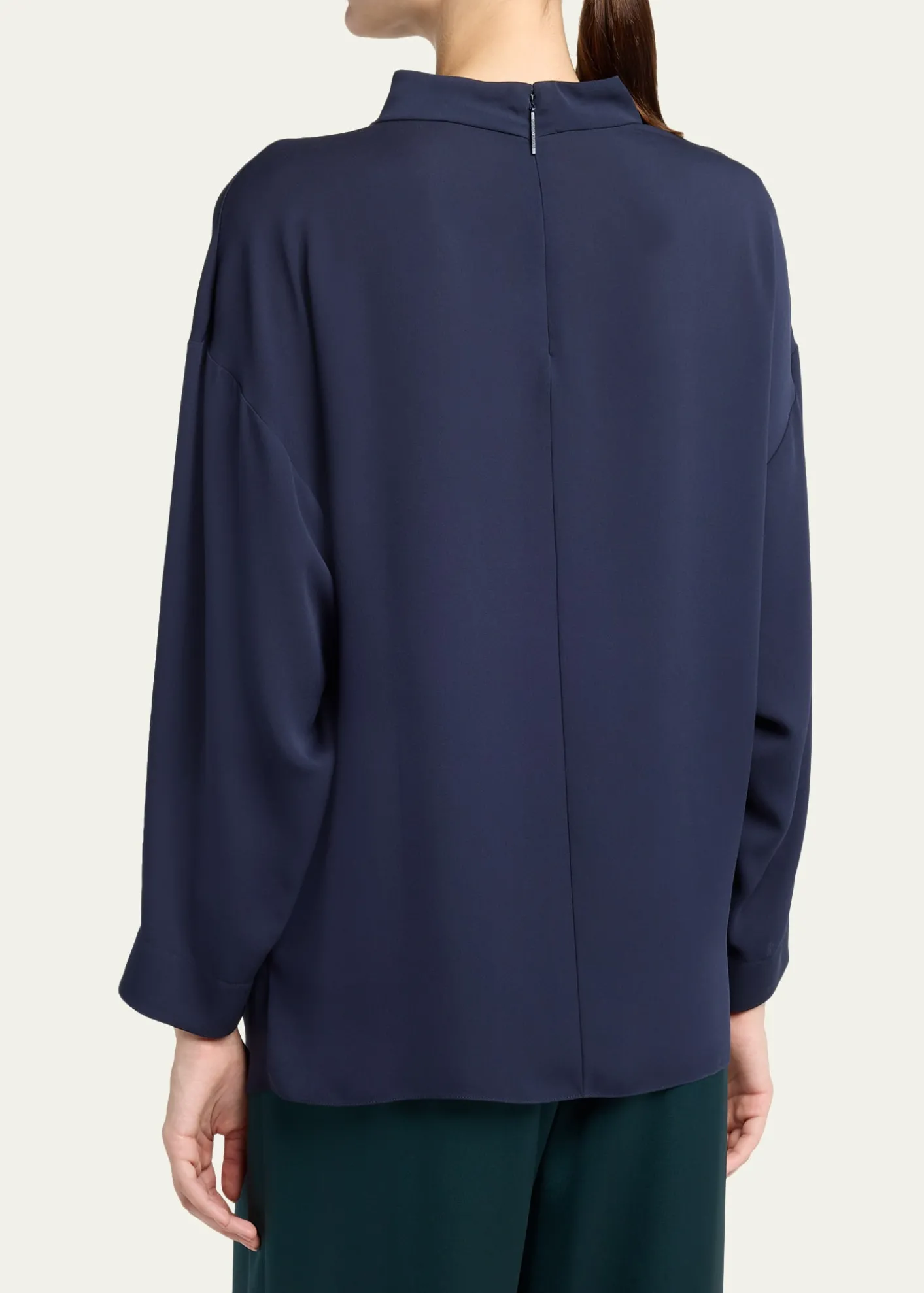 Giorgio ArmaniDraped Silk Georgette Shirt