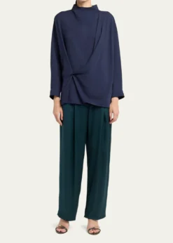Giorgio ArmaniDraped Silk Georgette Shirt
