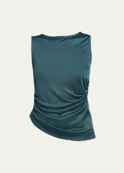 Giorgio ArmaniDraped Sleeveless Blouse