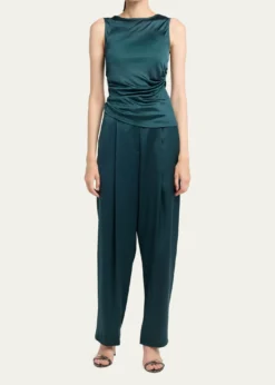 Giorgio ArmaniDraped Sleeveless Blouse