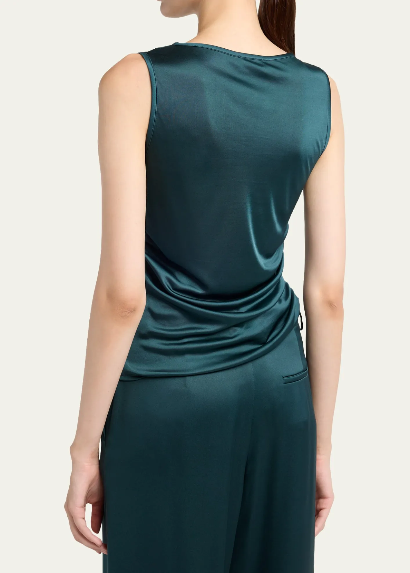 Giorgio ArmaniDraped Sleeveless Blouse