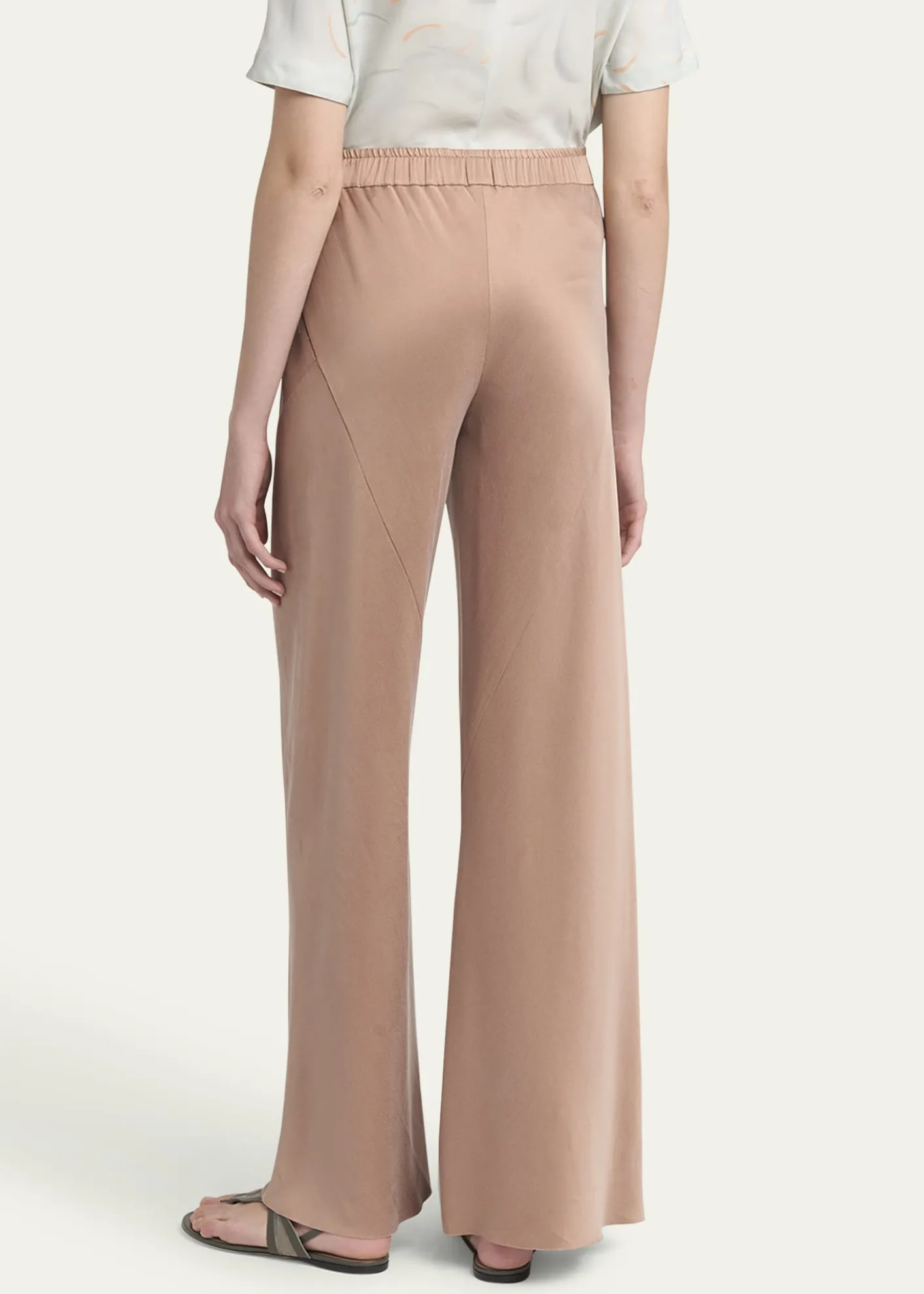 Giorgio ArmaniElastic Waistband Wide Leg Trousers