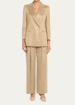 Giorgio ArmaniEmbellished Satin Double-Breasted Jacket