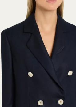Giorgio ArmaniFlanella Cashmere Double-Breasted Blazer