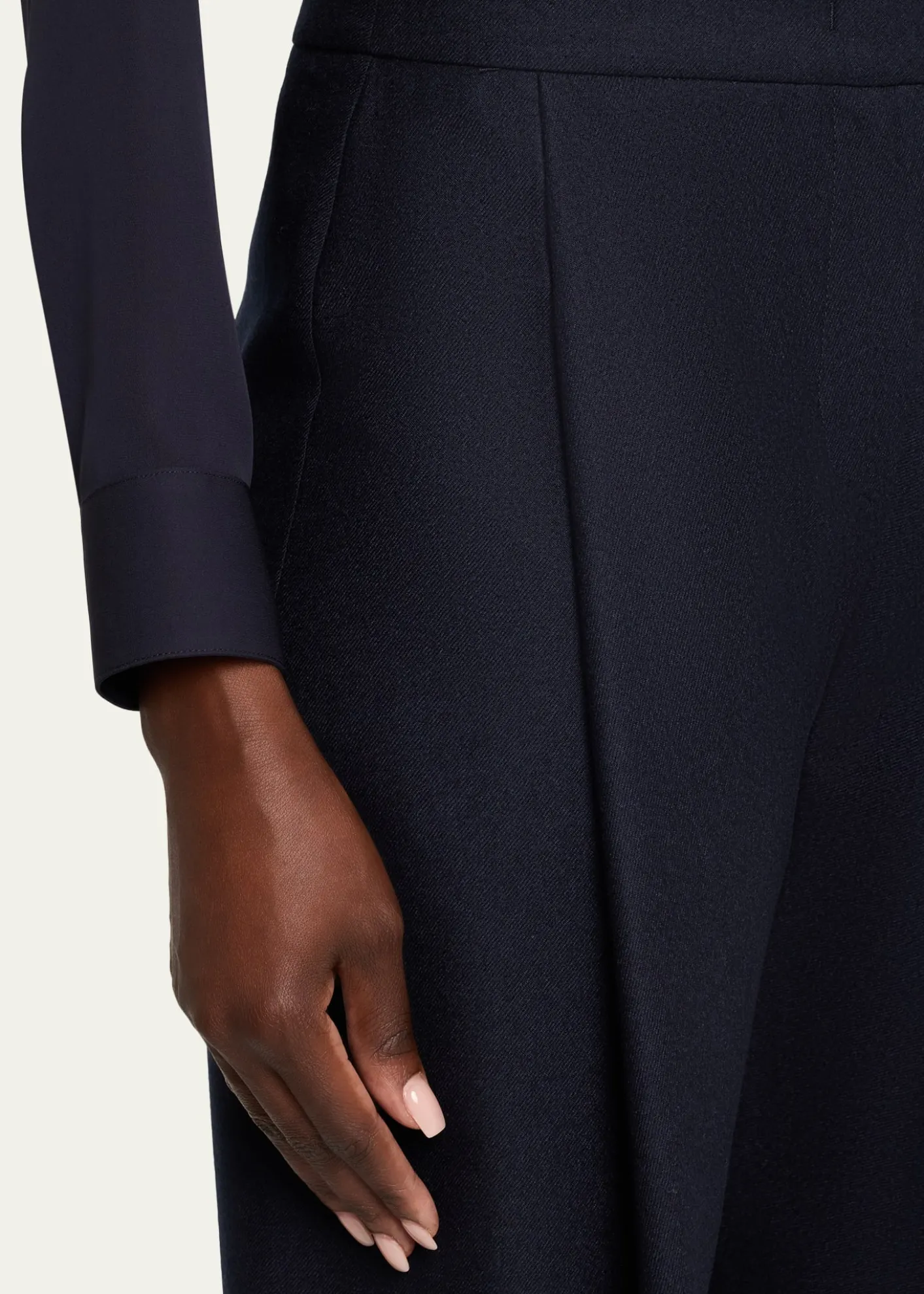 Giorgio ArmaniFlanella Cashmere Straight-Leg Pants