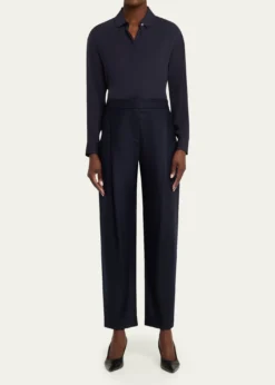Giorgio ArmaniFlanella Cashmere Straight-Leg Pants